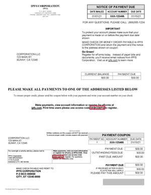 notice of payment graphic