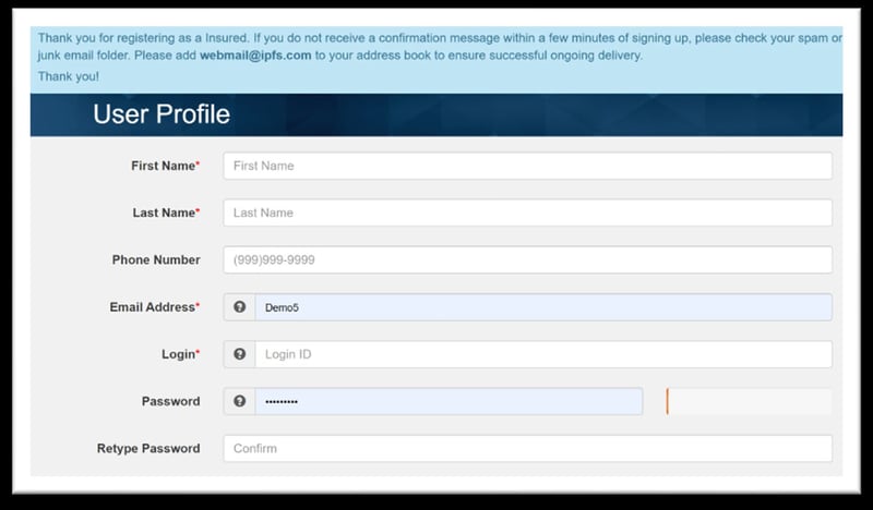 Registering your account